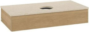 V&B Waschtischunterschrank Antao mit Frontstruktur in Honey Oak, B/T/H: 100 x 50 x 19 cm - Bild 1
