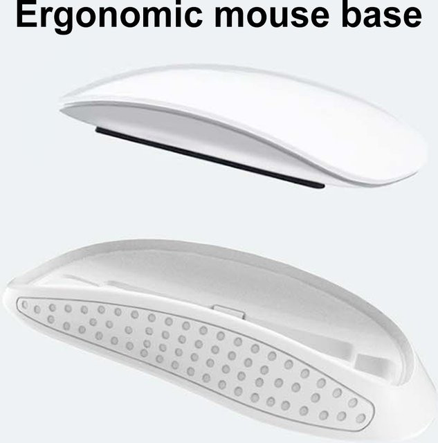LAIMANEI Ergonomische Mausbasis für Apple Magic Mouse 2/3 in Schwarz oder Weiß - Bild 1