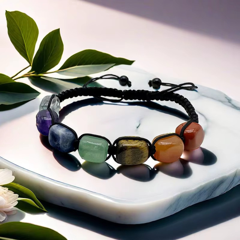DAIPAN Armband, Naturstein, Perle, Kristall, Schwarz, Unisex - Bild 3