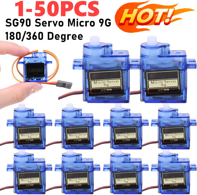 jaysuing SG90 Servomotor Micro 9G, 1-50 Stück, für RC Auto Flugzeug DIY - Bild 1