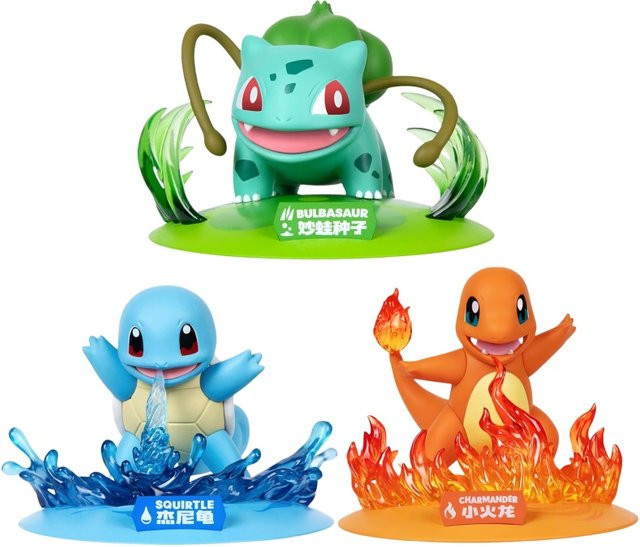 Pokemon Anime-Actionfiguren zum Sammeln mit Charmander, Bulbasaur und Squirtle als Modellornamente - Bild 1