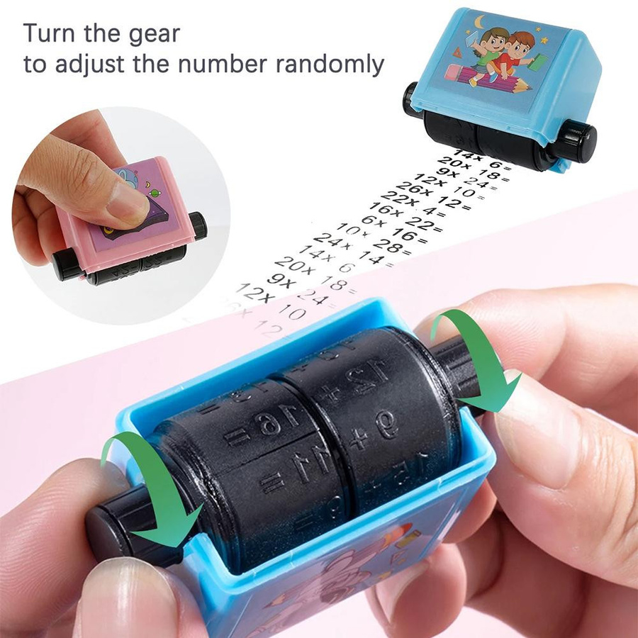 Yiran Furniture Digitaler Roller Lehrstempel für Mathematik: Addieren, Subtrahieren, Multiplizieren und Dividieren für Lernübungen bis 100 - Bild 2