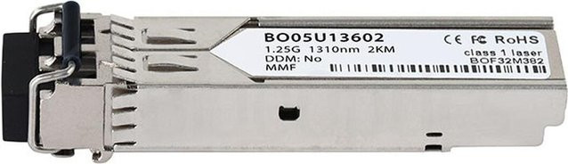 Comnet BlueOptics SFP-46 SFP Transceiver, LC-Duplex, 1000BASE-X, Multimode Fiber, 1310nm, 2KM, DDM, Farbe: Silber - Bild 1
