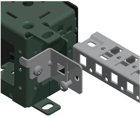 Schneider Electric Spacial SF Sockel-Traversehalterungen in Grau, 100 mm, 12 Stück - Bild 1