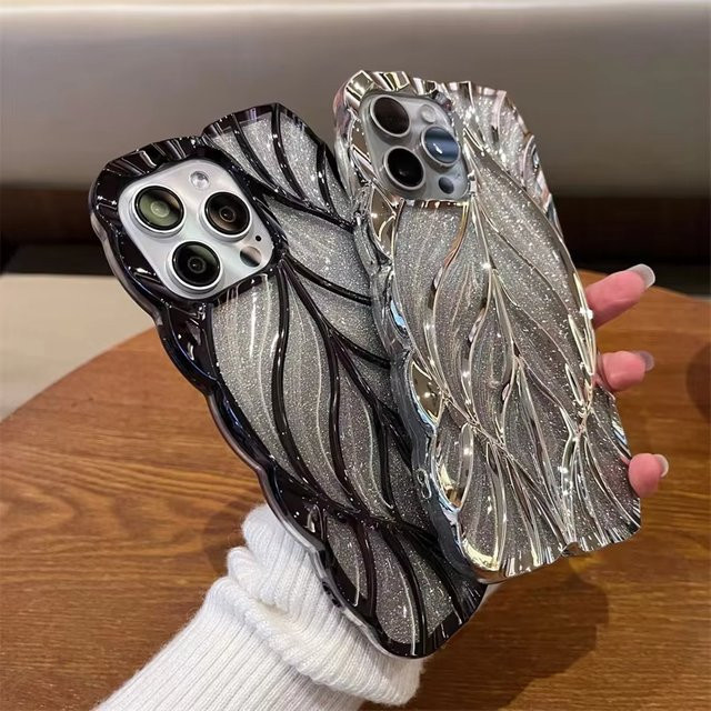 Luxus Glitzer Handyhülle mit Plating-Rahmen für dein iPhone in Gold - Bild 1