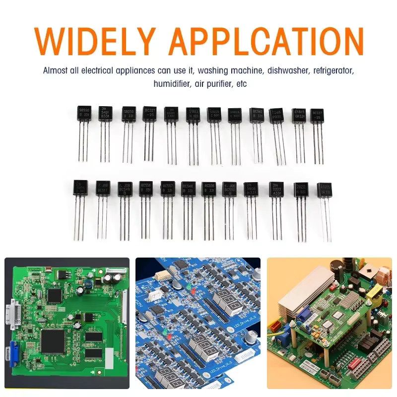 YTDMEN Transistor-Kit mit 24 Werten NPN und PNP Transistoren in Schwarz - Bild 2