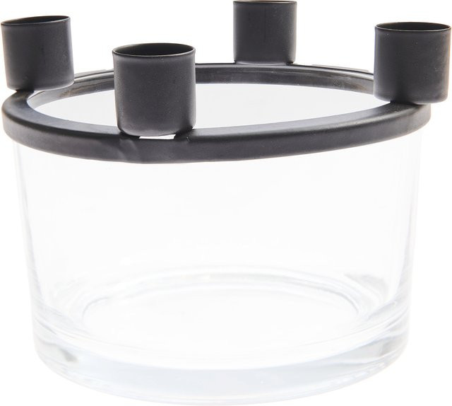 Rico Design Advent-Metallkerzenhalter mit transparenter Glasvase - Bild 1