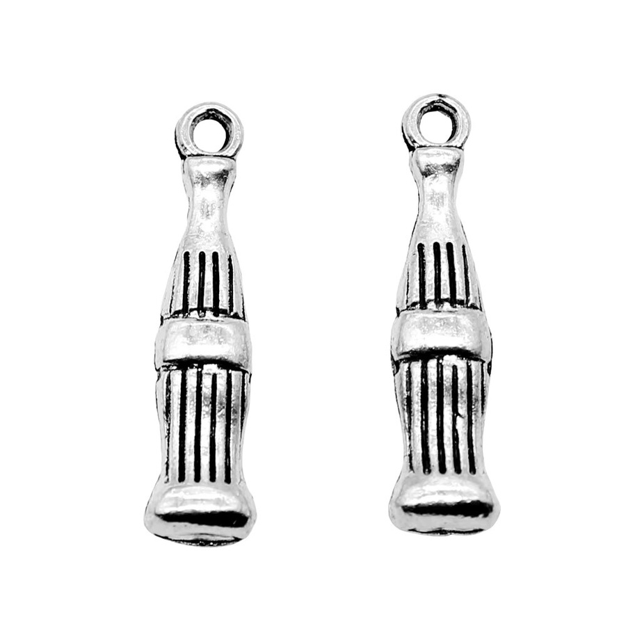 Wysiwyg Charms Anhänger, Cola Flasche, Silber, 24x5mm, Unisex - Bild 2