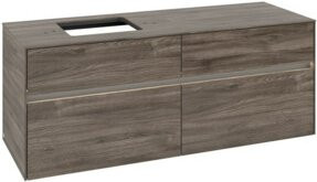 V&B Waschtischunterschrank Collaro mit LED-Beleuchtung, B/H/T: 140 x 54,8 x 50 cm, mattes Orange - Bild 1