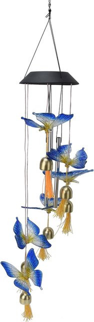 Solarbetriebenes LED Windspiel in Bunt als wasserdichte dekorative Hängelampe - Bild 1