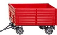 SIKU Landwirtschaft Zwei-Achs-Anhänger Modellfahrzeug rot - Bild 1