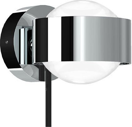 Top Light Puk! 80 Wall Avantgarde LED-Wandleuchte in Chrom mit mattem Glas und warmweißem Licht (2700K) - Bild 1