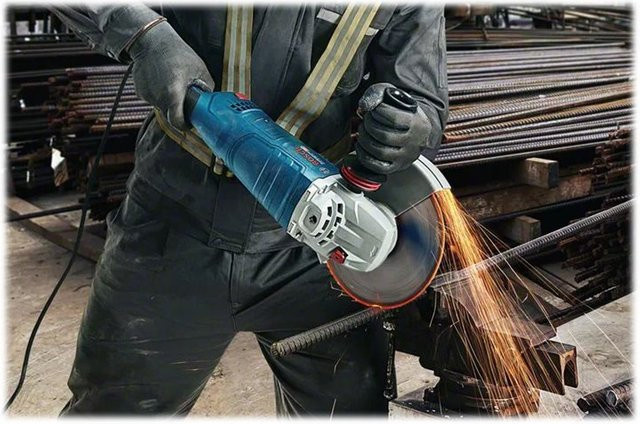 Bosch Winkelschleifer GWS 24-230 P Professional in Blau - Bild 2