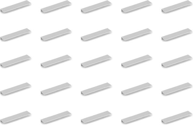 Emuca Picanya Möbelgriffe Set aus 25 Stück, Aluminium Matt Eloxiert, Länge: 45 mm, Achsenabstand: 32 mm - Bild 1