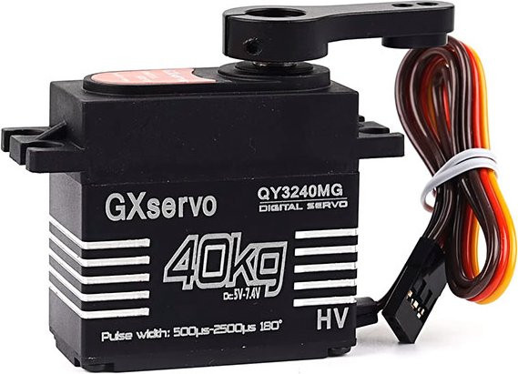 Yipinservo YP3240MG Digital Servo, Hochdrehmoment-Halbmetallmotor, Schwarz - Bild 1