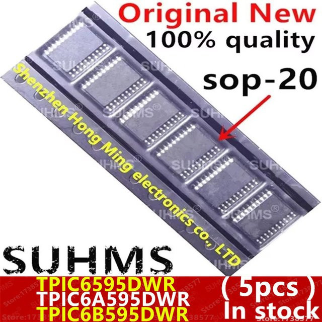 5 Stück TPIC6595DWR SOP-20 integrierte Schaltkreise in Schwarz - Bild 1