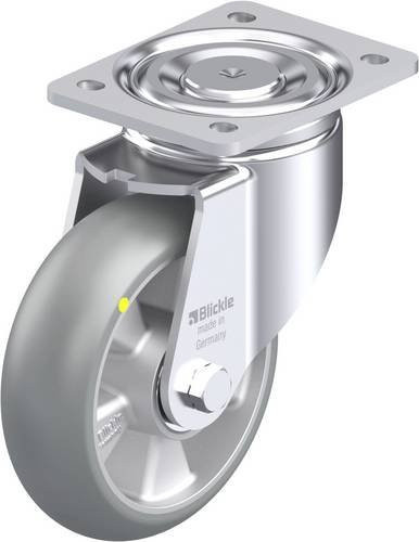 Blickle Stahlblech-Lenkrolle LH-ALTH 160K-AS-CO in Silber/Grau mit 160 mm Rad-Durchmesser und 750 kg Tragfähigkeit - Bild 1