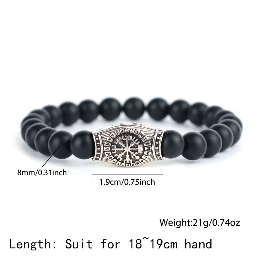 Noter Herrenarmband, Steinperlenarmband - Bild 2