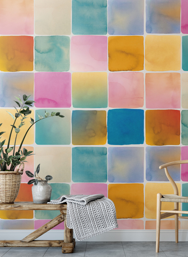 Tenue de Ville Tapete Vitali Rio in Multicolour mit abstraktem und geometrischem Design - Bild 1