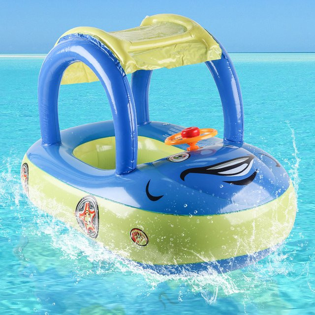 Auto-förmige Pool-Schwimmreifen, Schwimmring, Strandspielzeug, blau, bunt / mehrfarbig - Bild 1