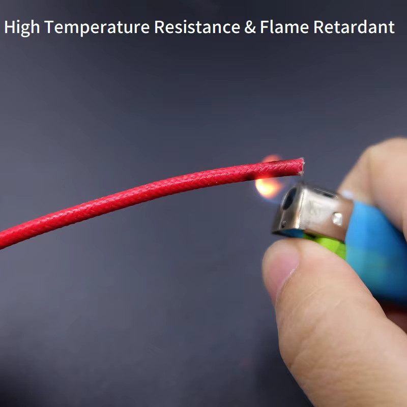 Hochtemperaturbeständiger Silikondraht aus schwarzem Silikon mit Kupferkern, geflochten und isoliert, bis 300 °C, für Heizelemente und Warmbodenleitungen - Bild 4