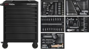 Kraftwerk BT LINE Werkstattwagen BT700s mit 7 Schubladen in Schwarz - Bild 1