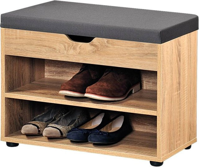 Kesper Schuhschrank mit Sitzkissen in Eiche, B/H/T: 30 x 45 x 60 cm - Bild 1