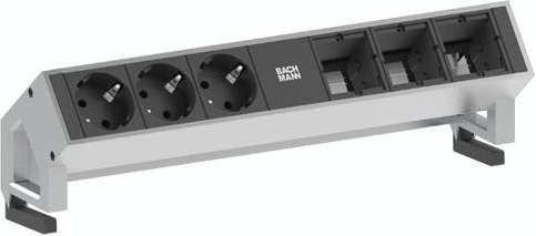 Bachmann Steckdosenleiste 902.20 ohne Schalter mit Schutzkontakt in Weiß - Bild 1