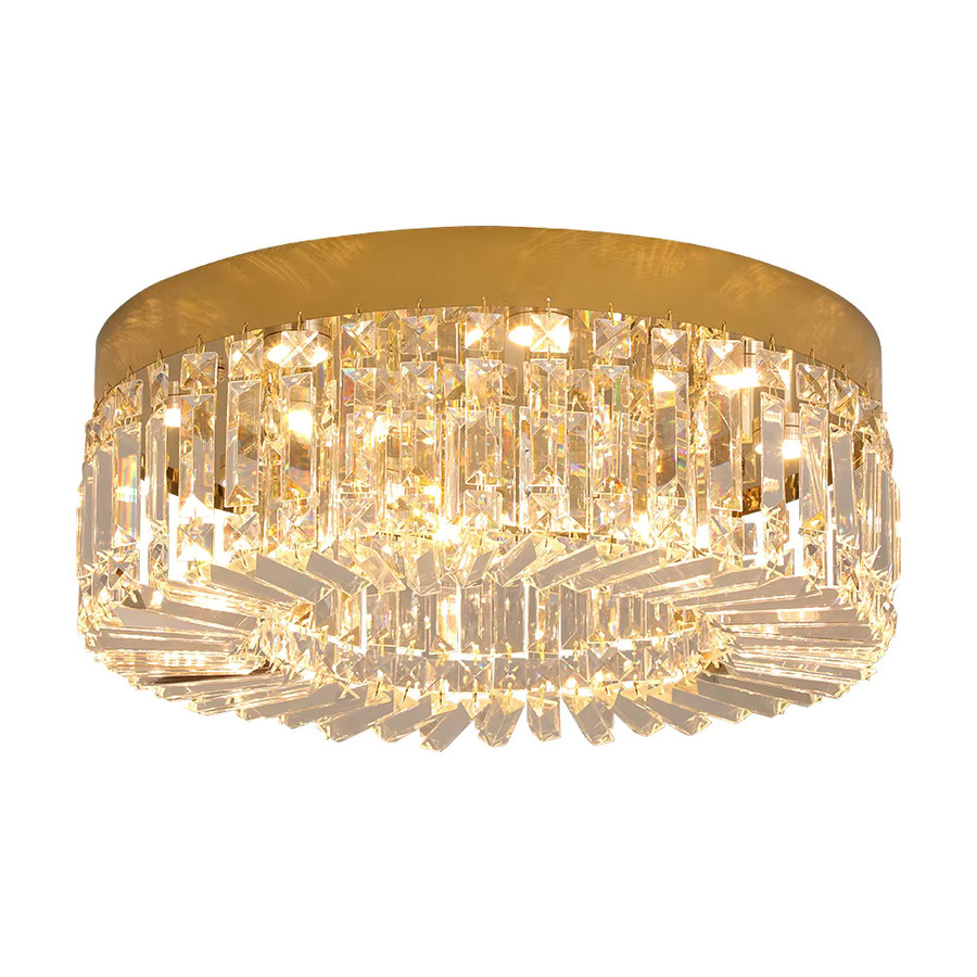 VETRULUS Moderne LED Kristall Deckenleuchte in Gold/Messing für dein Wohnzimmer, Durchmesser: 40 cm - Bild 3