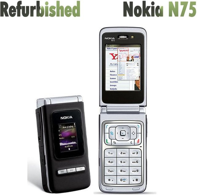Generalüberholtes Nokia N75 3G Mobiltelefon in Schwarz, entsperrt - Bild 1