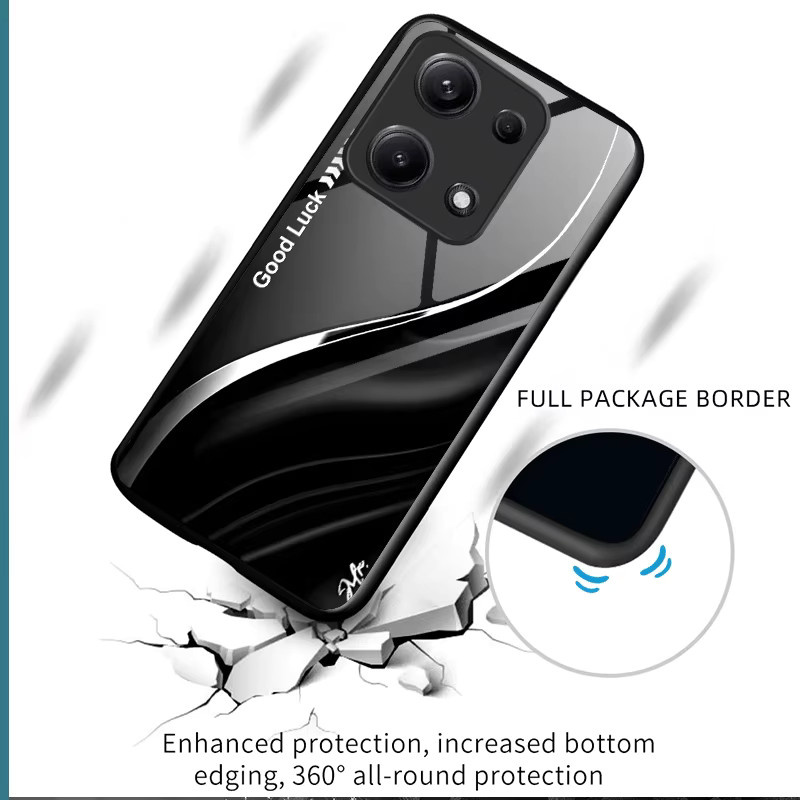 Schutzhülle für OPPO A6 Pro 5G und 4G mit gehärteter Glasrückseite in Farbverlauf, Schwarz/Mehrfarbig - Bild 2