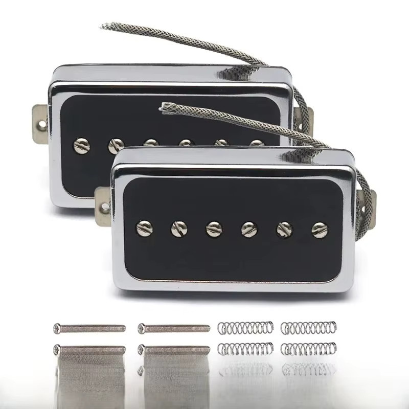 GETMUSIC Alnico 5 LP Style Single-Coil-Tonabnehmer und Humbucker mit weißer Kupfer-Baseplate, 50/52 mm, in Chrom, Gold oder Schwarz - Bild 4