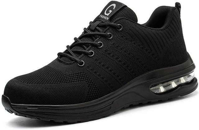 Sicherheitsschuhe für Herren in Schwarz mit Stahlkappe und durchtrittsicherer Zealous Sole als leichte Sneaker, Größe 36 - Bild 1