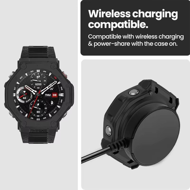 CAOWTAN Schutzhülle für Amazfit T-Rex 3, Schwarz - Bild 4