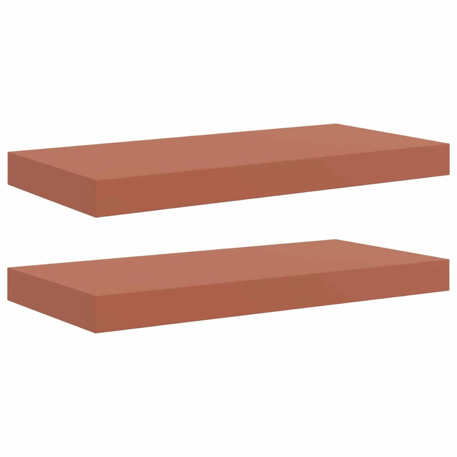 vidaXL Wandregal Set 2 Stück Rot aus MDF, Wandmontage, B/H/T: 50 x 23 x 4 cm - Bild 2
