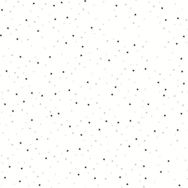 Profhome Grafik Tapete Kindertapete Geometrisch Matt Blau Weiß Schwarz B: 0,53 m, L: 10,05 m - Bild 1
