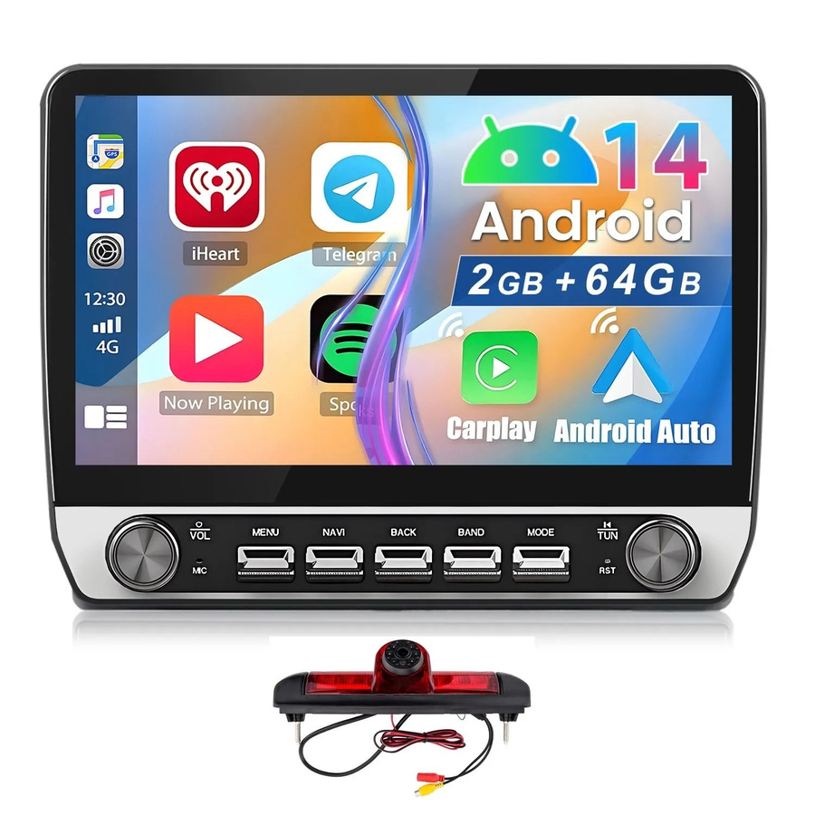 Junsun Autoradio für Fiat Ducato 2006-2023 mit 10,1 Zoll Display, Bluetooth, GPS und Rückfahrkamera in Schwarz - Bild 2