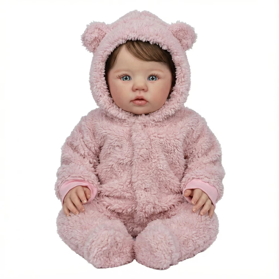 NPK Abigail 19-Zoll-Neugeborenenpuppe, Plüsch / Textil, Rosa / Pink - Bild 3