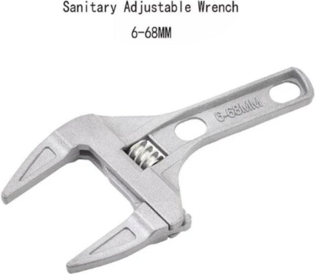 Universal Reparaturset Badezimmer von Love Home Garden, Verstellbarer Rohrschlüssel aus Aluminiumlegierung, Öffnung 6-68 mm, Farbe: Silber - Bild 1