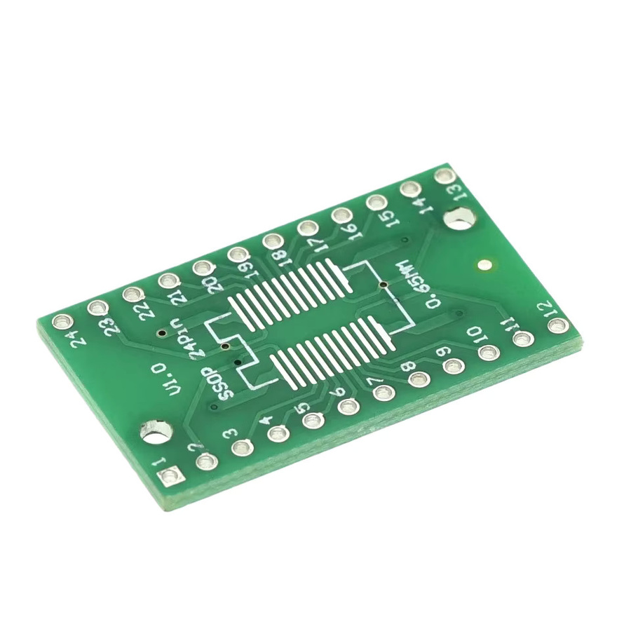 PCB-Kit IC-Adapterplatine für SOP8 SSOP10 SOP14 SOP16 20 24 28 56 DIP/SMD zu DIP, Farbe: Grün - Bild 1