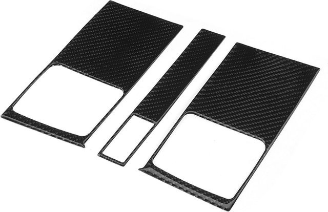 Fishine Carbon Fiber Lüftungsrahmen Set für Honda CRV, 3 Stück, Schwarz - Bild 1