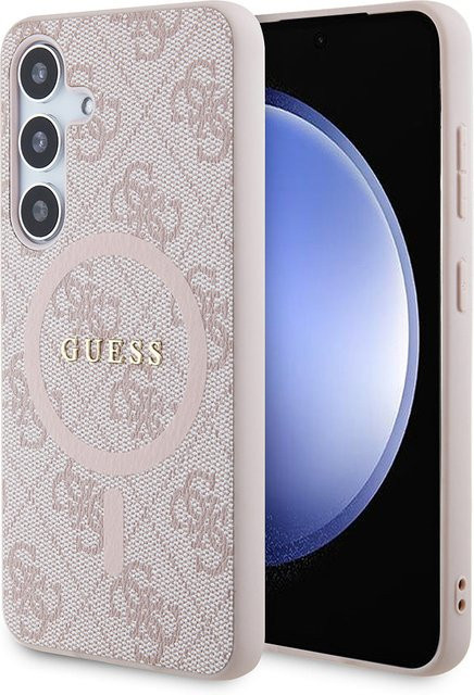Guess MagSafe Hülle 4G Collection für Samsung Galaxy S24 S921 in Rosa - Bild 1