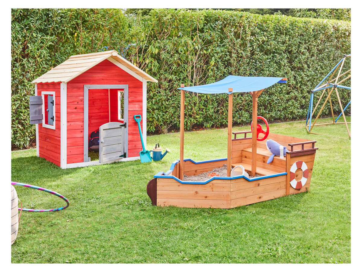 Home Deluxe Sandkasten Matschekiste in Schiffsoptik mit Bank, holzfarben, B/T/H: 160 x 78 x 103 cm - Bild 3