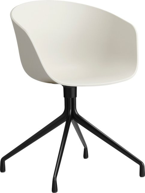 HAY About A Chair AAC 20 Drehstuhl mit Armlehnen in Beige aus Kunststoff und Aluminium - Bild 1