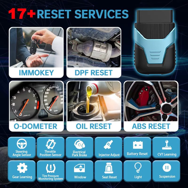 HUMZOR OBD2-Scanner Bluetooth V5.2 Komplettsystem zur Fahrzeugdiagnose und Schlüsselprogrammierung mit Live-Datensystemstatus - Bild 3