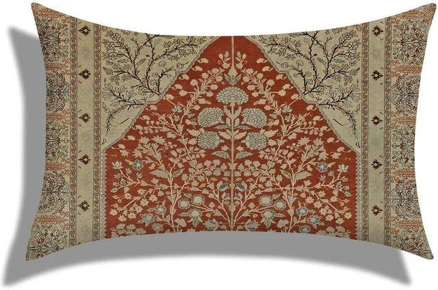 JMG Clothing Kissenbezug im marokkanischen Stil mit floralem Design, Farbe Rot, B/H: 50 x 70 cm - Bild 1