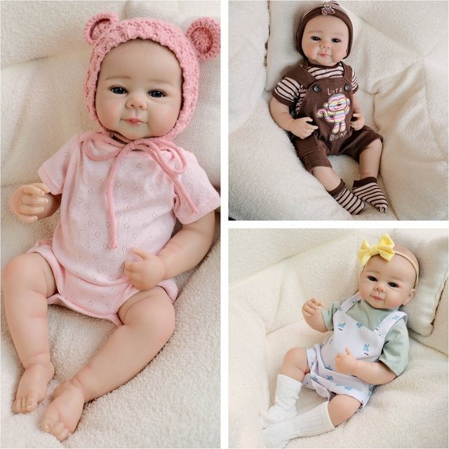 NPK Julietta Ganzkörper-Reborn-Babypuppe, 19-Zoll, Silikon, Grün - Bild 1