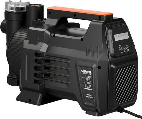 VEVOR Gartenpumpe 1300 W mit intelligenter elektronischer Steuerung, Bewässerungspumpe mit 4800 L/h Fördermenge und 48 m Förderhöhe für Gartenbewässerung und Rasensprenger - Bild 1