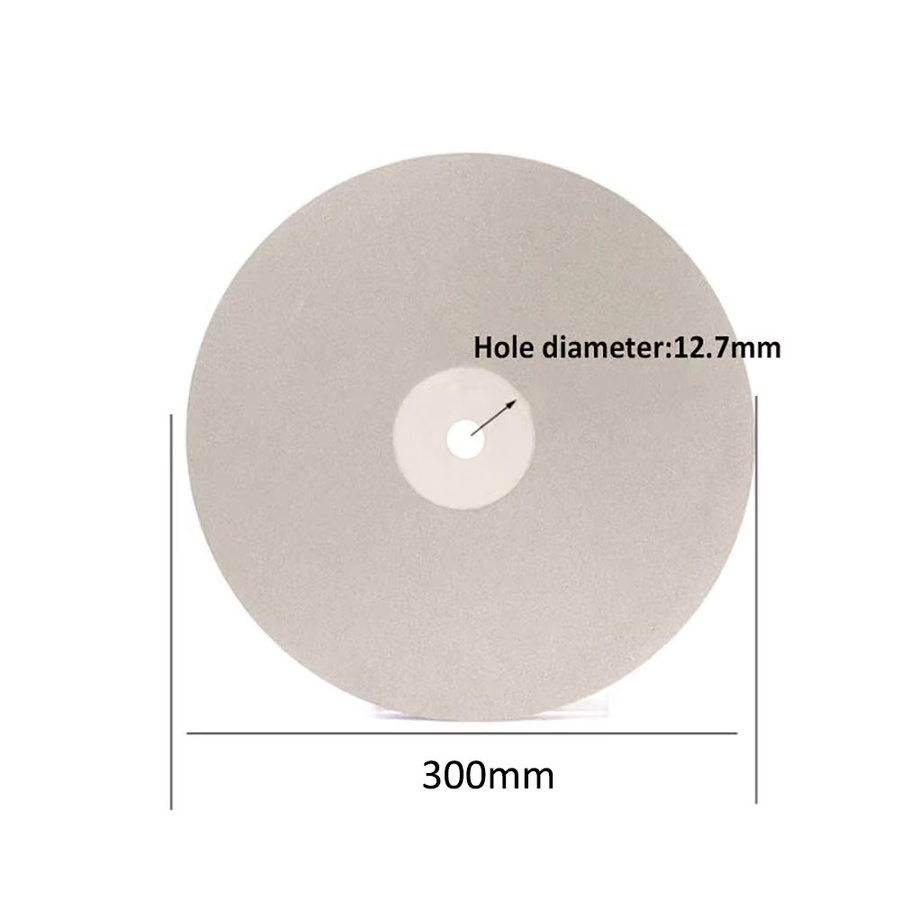 Vibratite Einseitige diamantbeschichtete flache Polierscheibe für Schmuck und Glas, Durchmesser: 30 cm, Farbe: Grau, Körnung 80-2000 - Bild 2