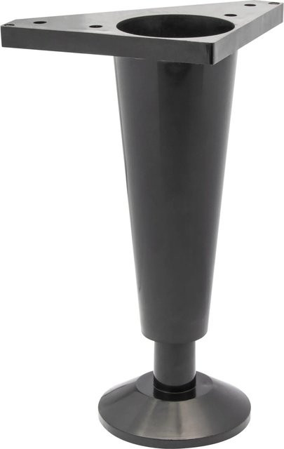 Wagner Möbelfuß Konisch Justierbar mit Softgleiter QuickClick Schwarz Höhe: 15,2 cm - Bild 1